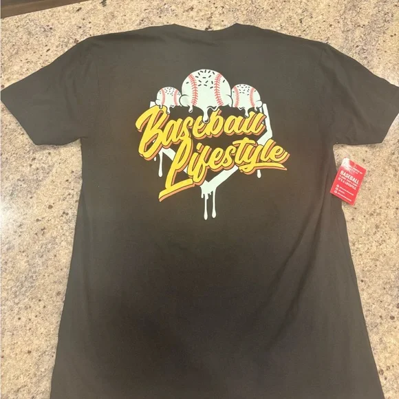 Baseball Lifestyle 101 Ice Cream T-shirt. New w/ Tags! Adult small - Picture 2 of 2